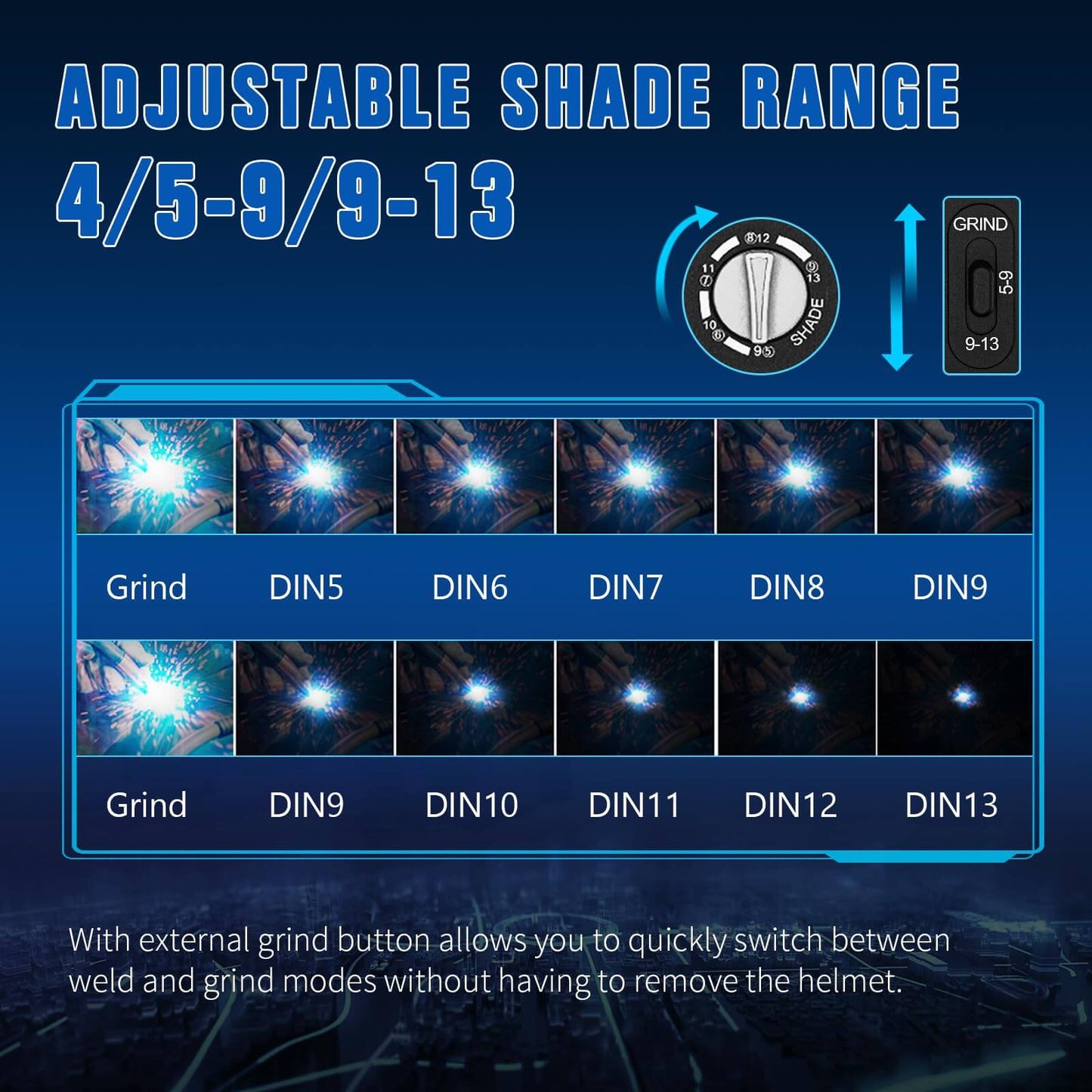 4.49x5.24in Welding Lens Auto Darkening