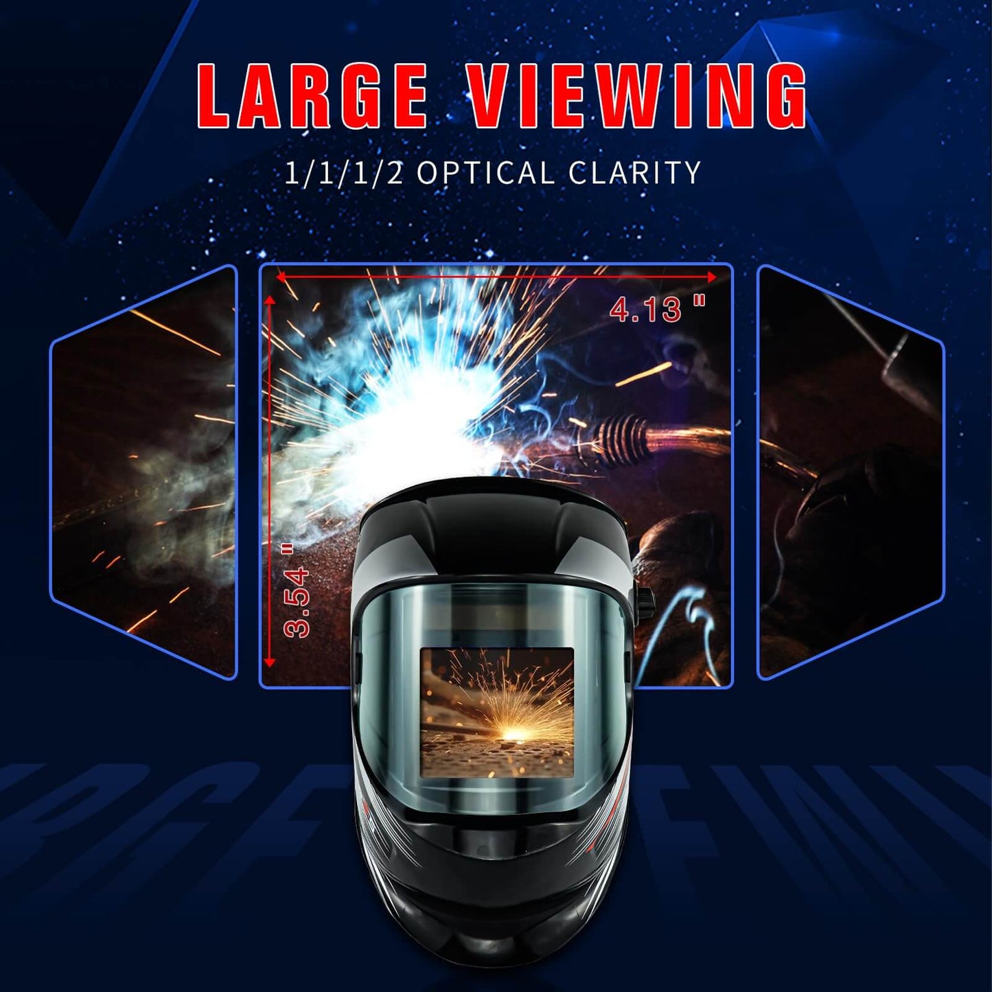 Large Viewing Welding Helmet with Side View
