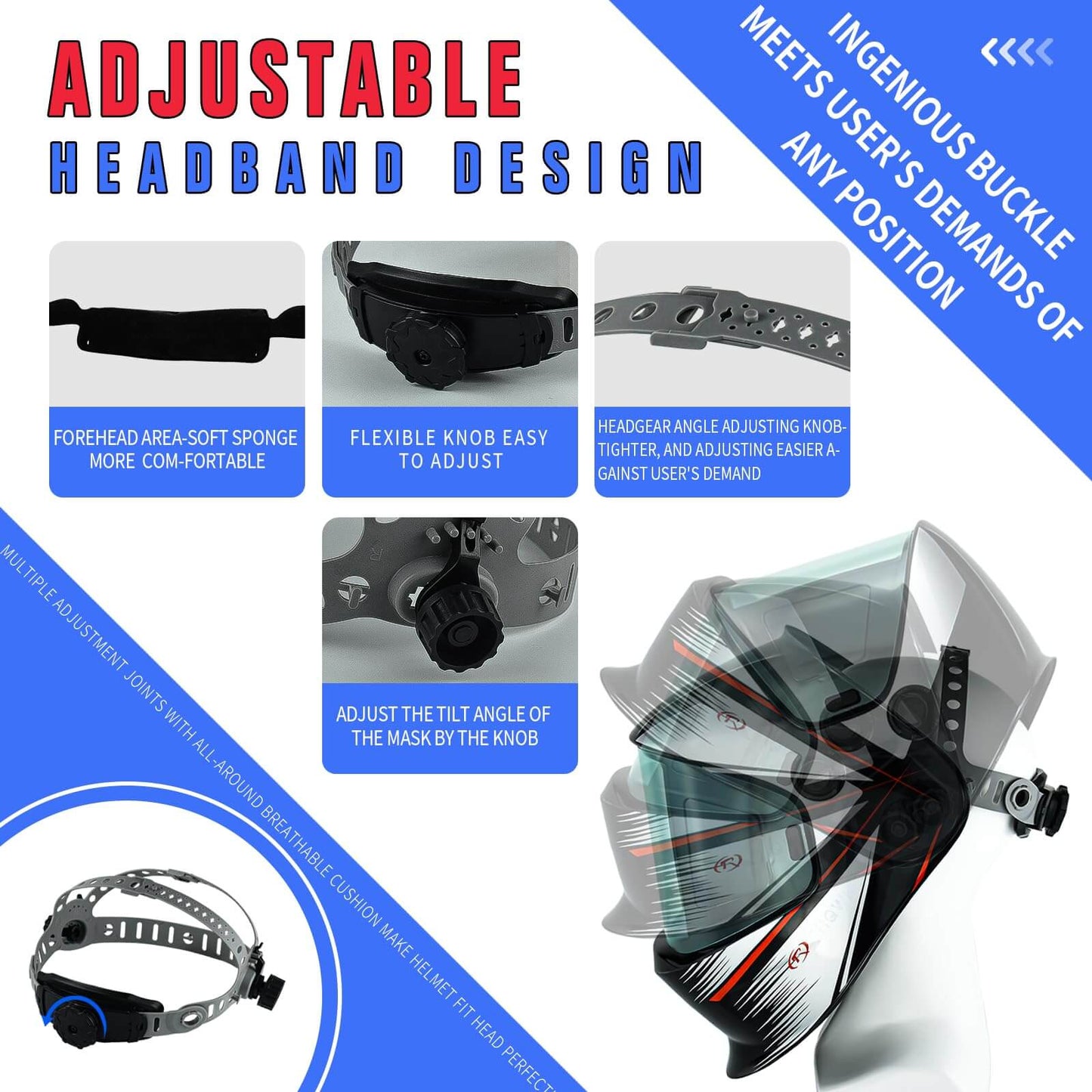 Large Viewing Welding Helmet with Side View