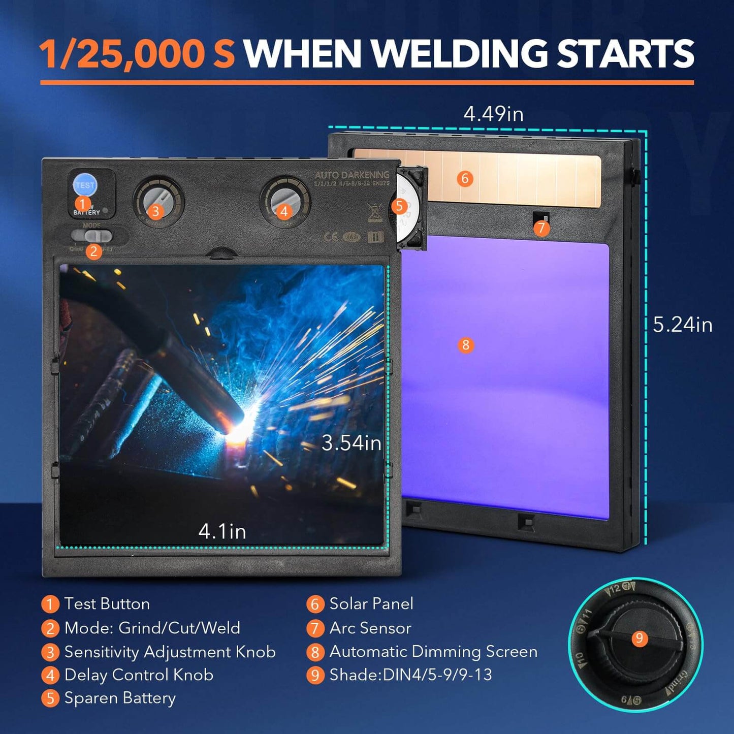 Welding Lens Auto Darkening
