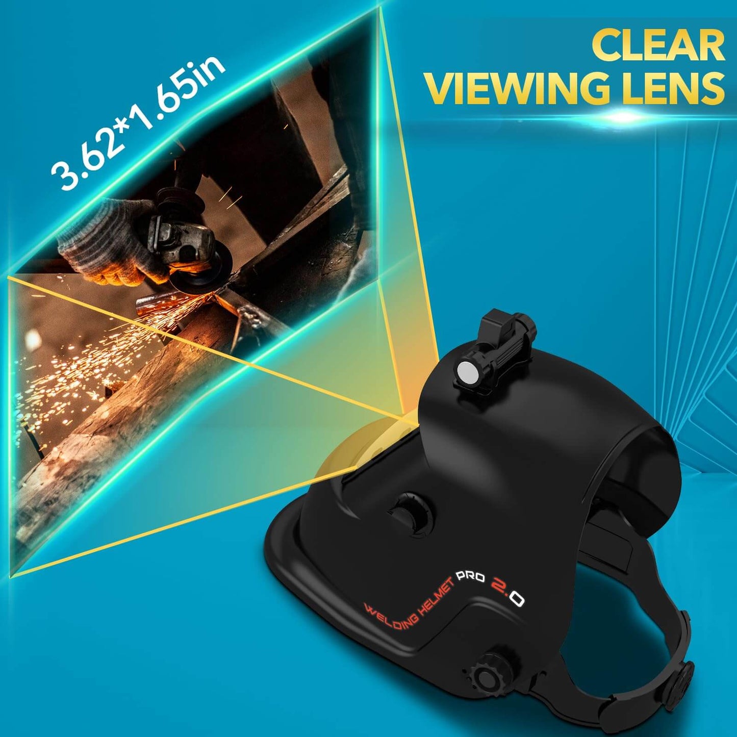 Welding Helmet with Light True Color Auto Darkening