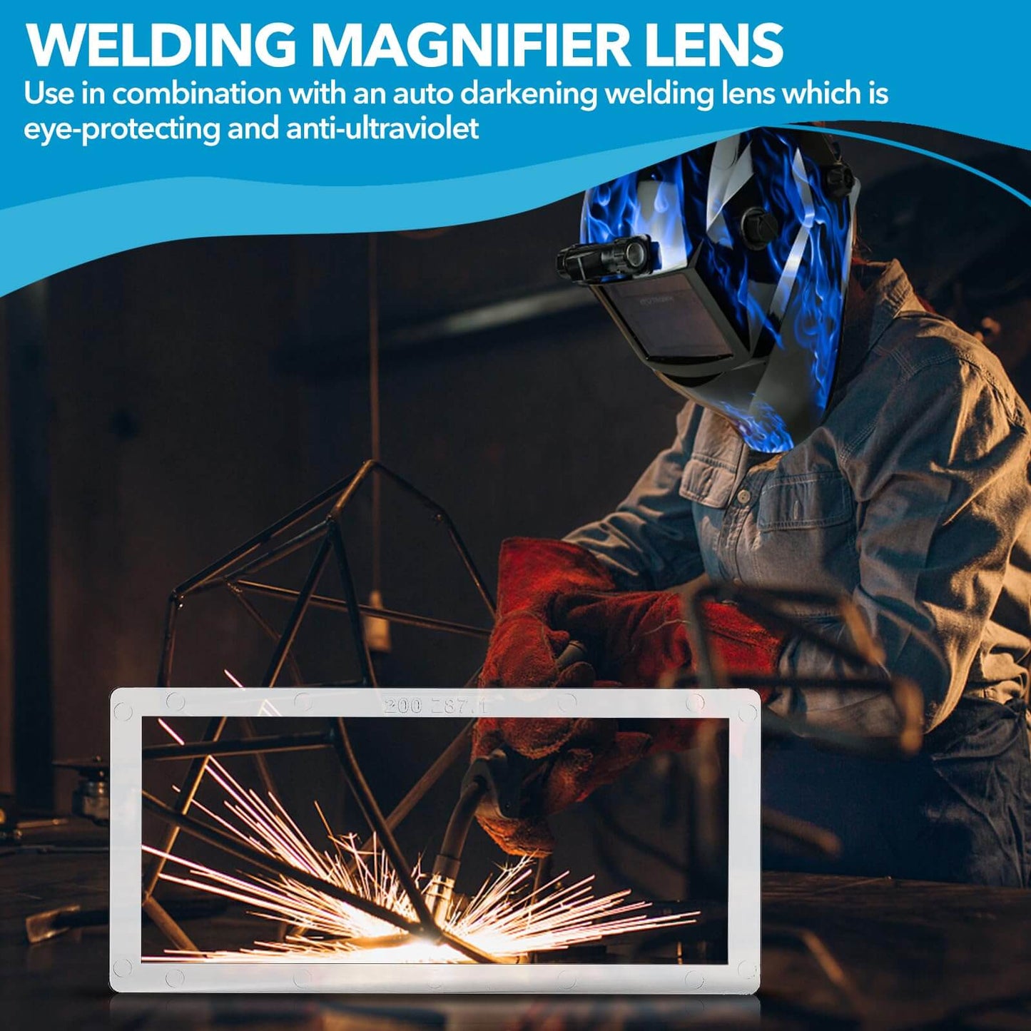 3PCS Welding Helmet Magnifying Lens 2.0/2.5/3.0 Diopter