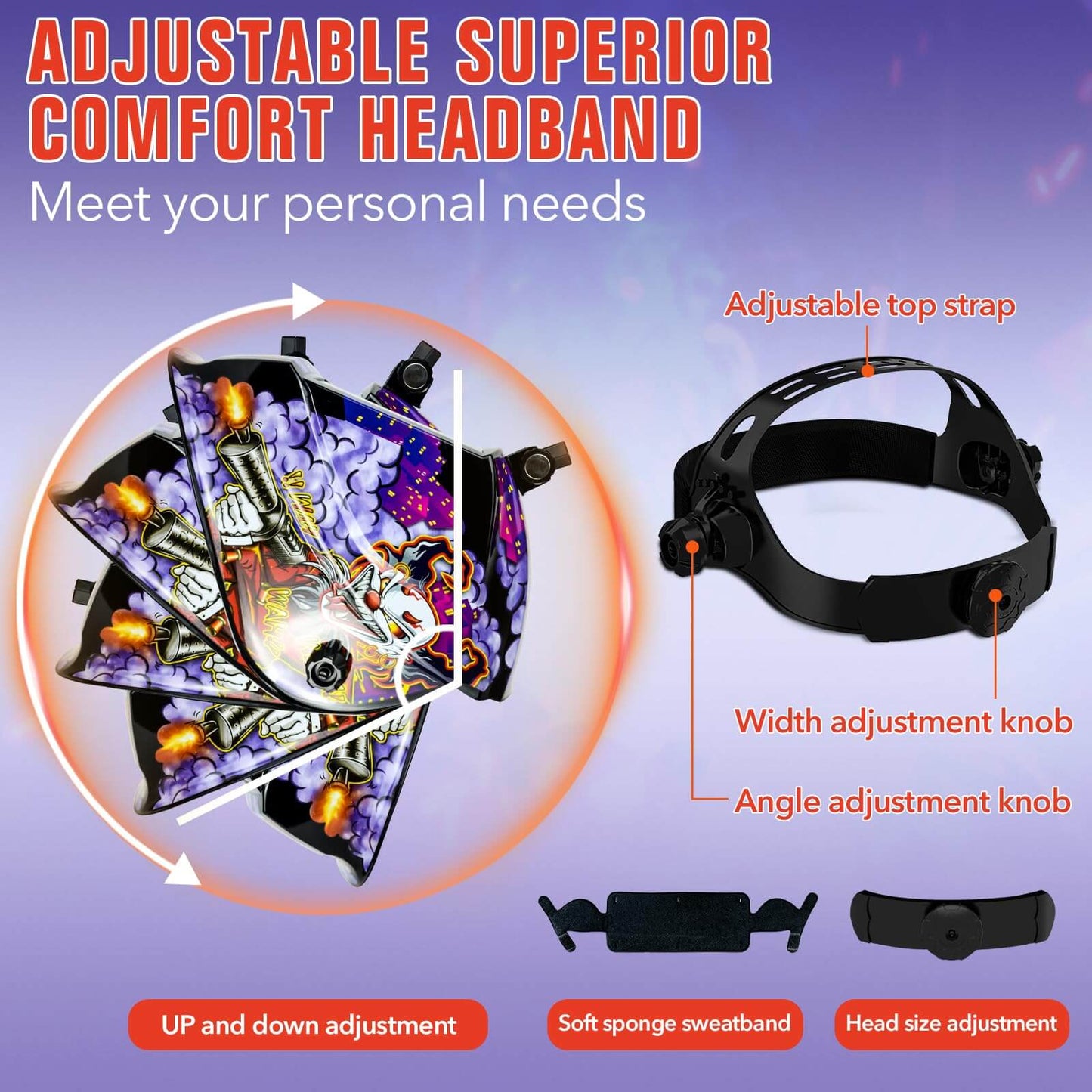 3.94" x 3.15" Larger View Auto Darkening Welding Helmets