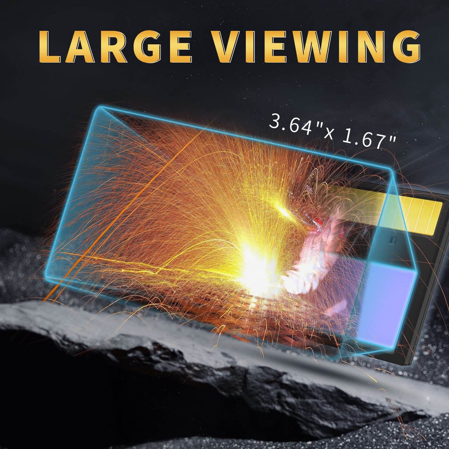 4.33"x3.54" HD Auto Darkening Welding Lens