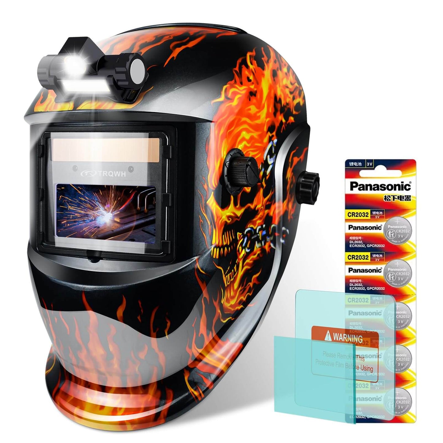 True Color Auto Darkening Welding Helmets with Light