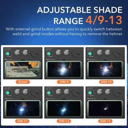 Solar Auto Darkening Welding Helmet Lens