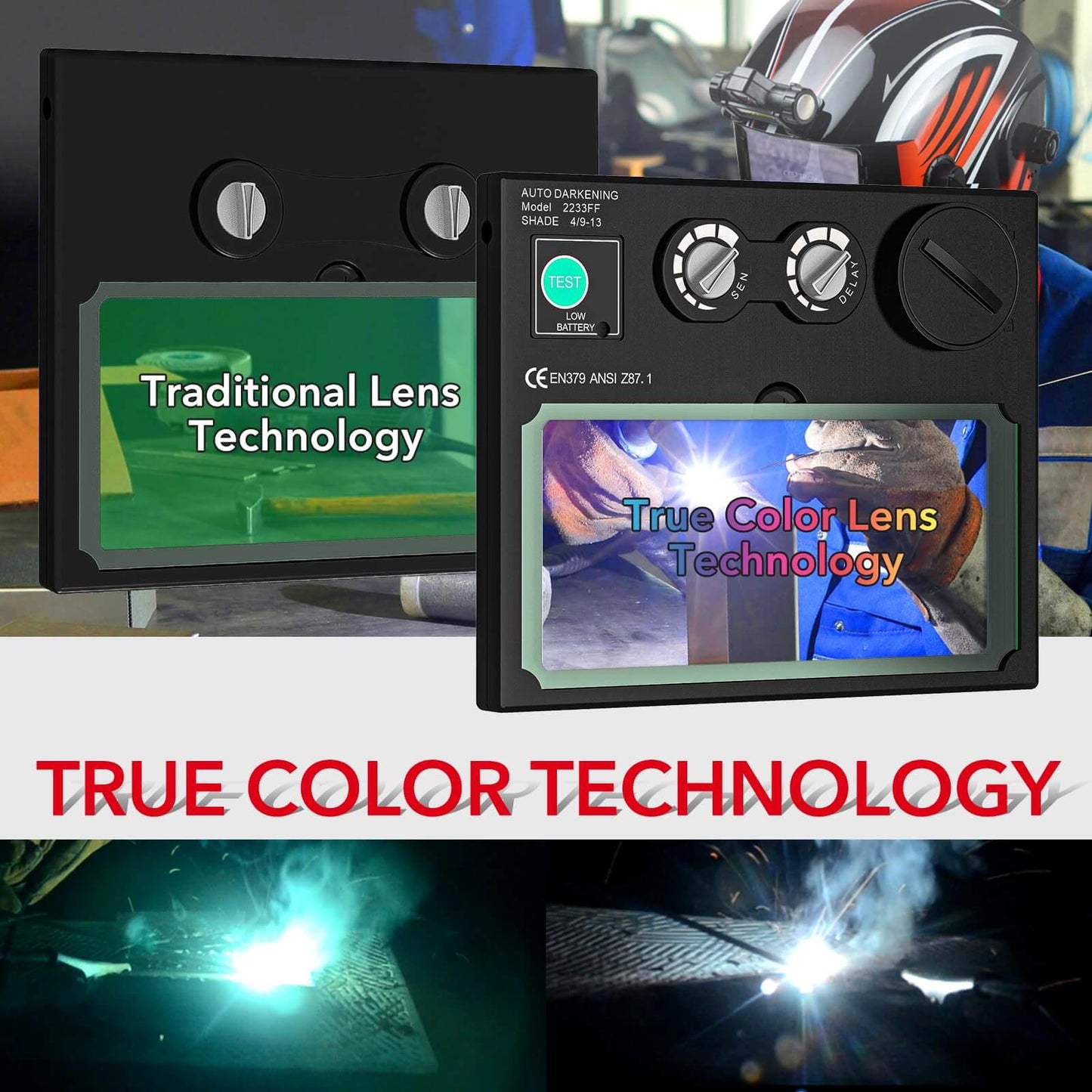 Auto Darkening Welding Helmet for Men