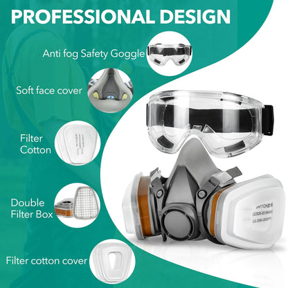Dust Goggles Reusable Respirator Mask