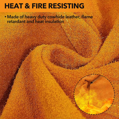 Leather Heat Flame Resistant Welding Work Apron