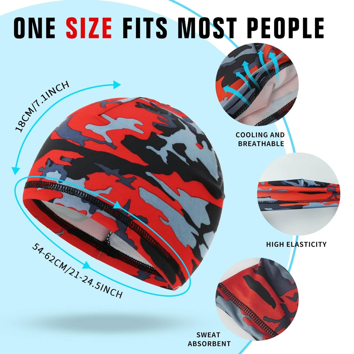 3 PCS Camouflage Breathable Sweat-Absorbent Welding Caps