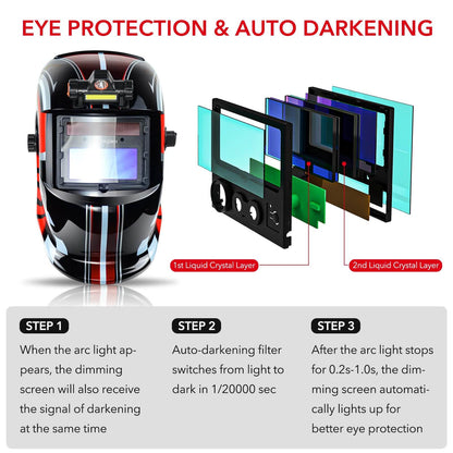 Auto Darkening Welding Helmet for Men