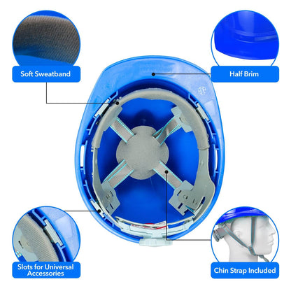 Blue Adjustable Safety Hard Hat