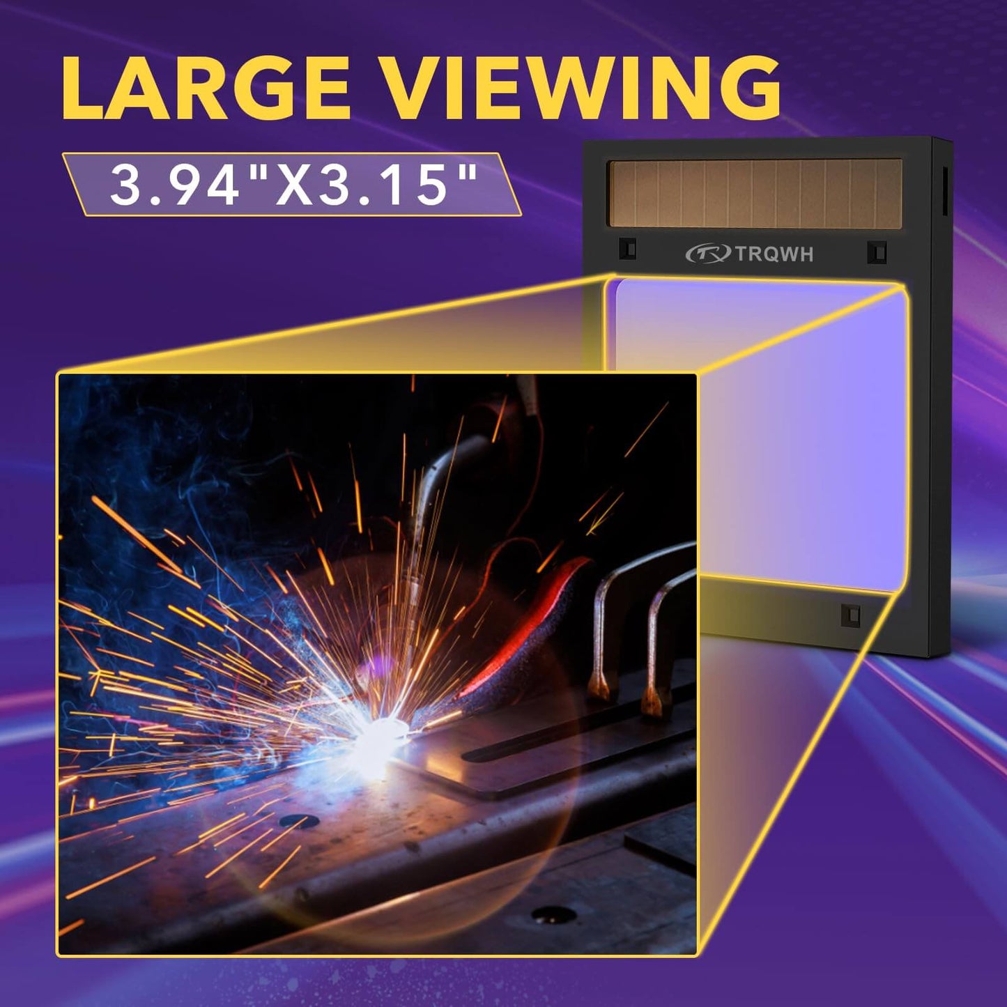 Large View Auto Darkening Welding Lens