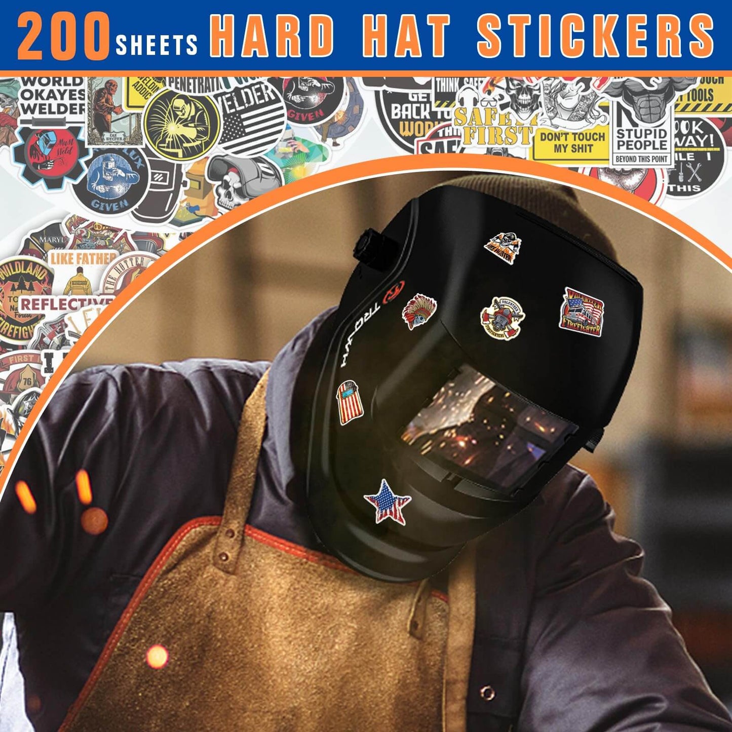200 Pcs Welding Stickers for Welding Hood