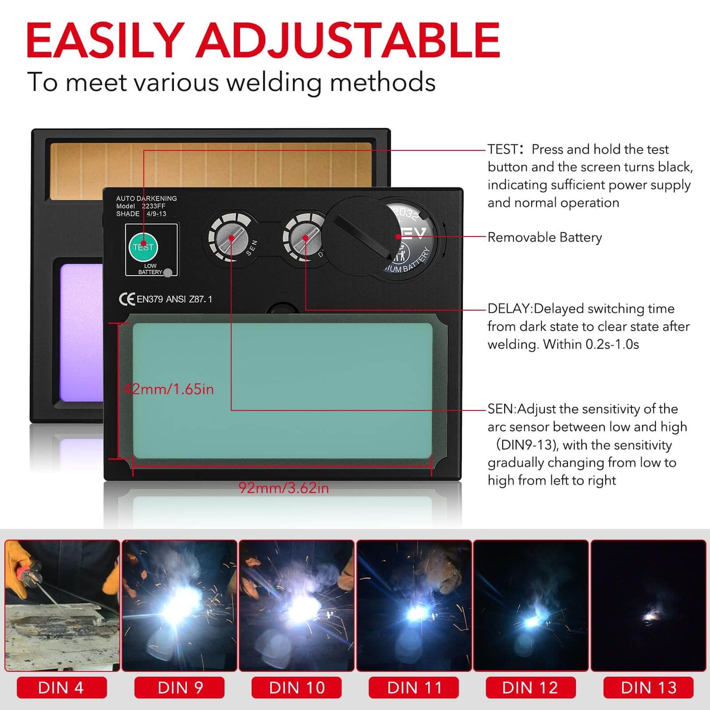Auto Darkening Welding Helmet for Men
