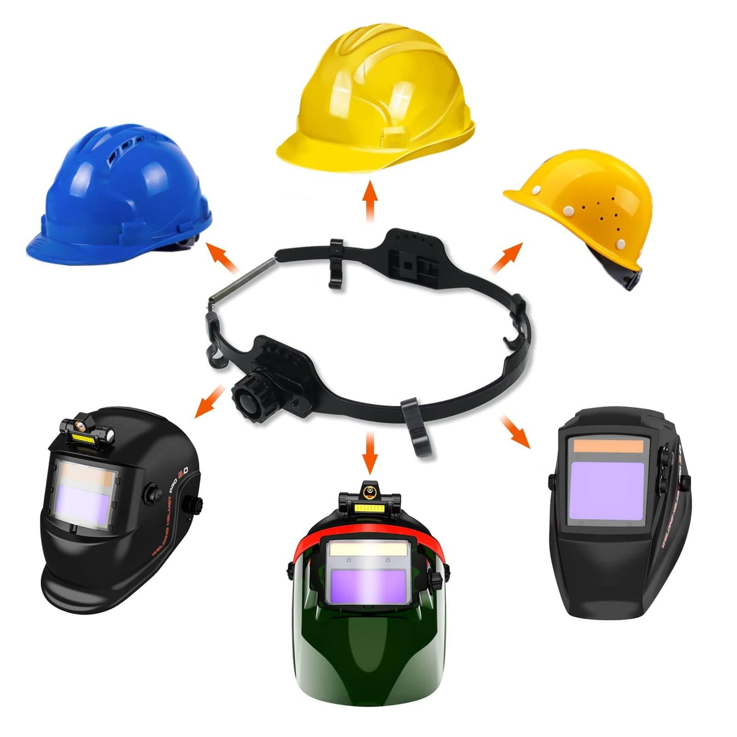 Welding Helmet Hard Hat Adapter