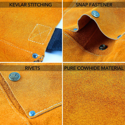 Leather Heat Flame Resistant Welding Work Apron