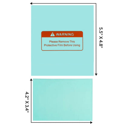 TRQWH 10 PCS Welding Helmet Lens Clear Cover 6 Outer (5.4"x4.8") 4 Inner (4.1"x3.4") Replaceable Protective Cover Lens Welding Accessories