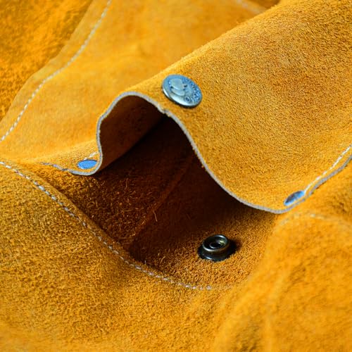 TRQWH Welding Apron for Men 24 x 36 Inch Heat Flame Resistant Welding Work Apron with Pockets for Tools for Woodworking Blacksmith and Welding Work Shop