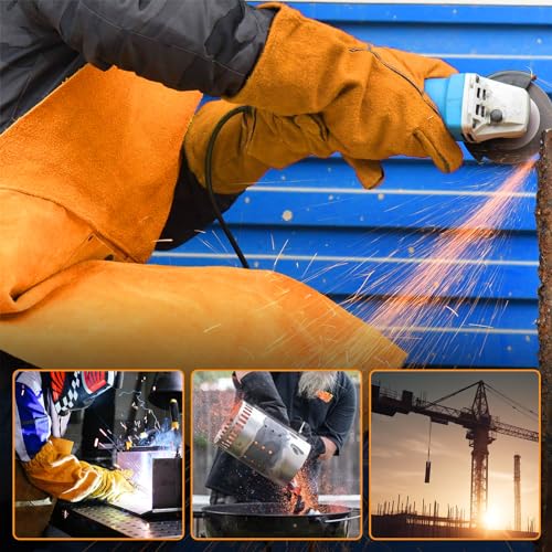 TRQWH Welding Apron for Men 24 x 36 Inch Heat Flame Resistant Welding Work Apron with Pockets for Tools for Woodworking Blacksmith and Welding Work Shop