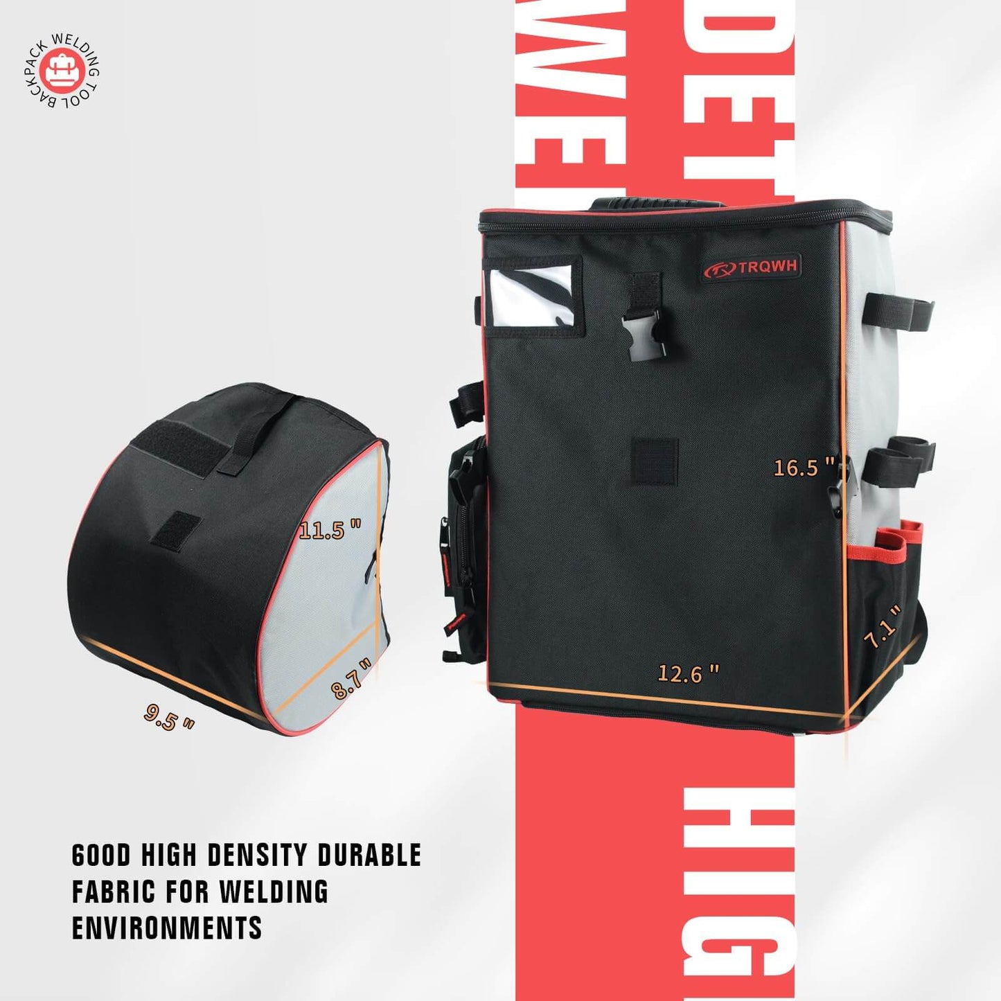 Large Capacity Welding Tool Backpack