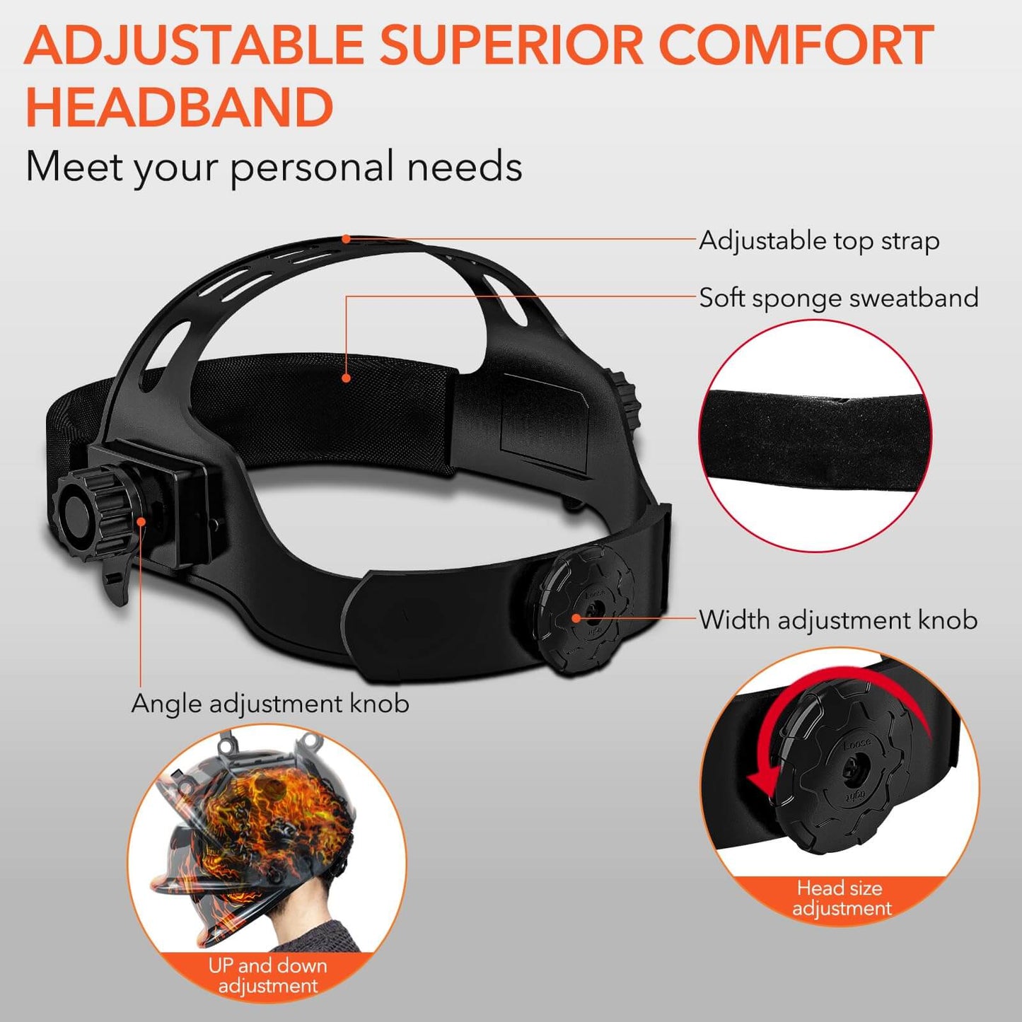 True Color Auto Darkening Welding Helmets with Light