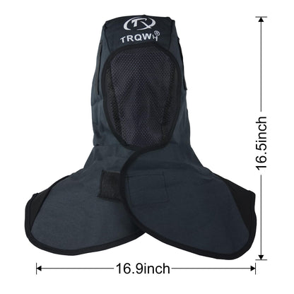 TRQWH Welding Hood Neck Protection - Heat and Abrasion Resistant Protective Head Cover, Welding Caps with Neck Shoulder Drape (Grey)