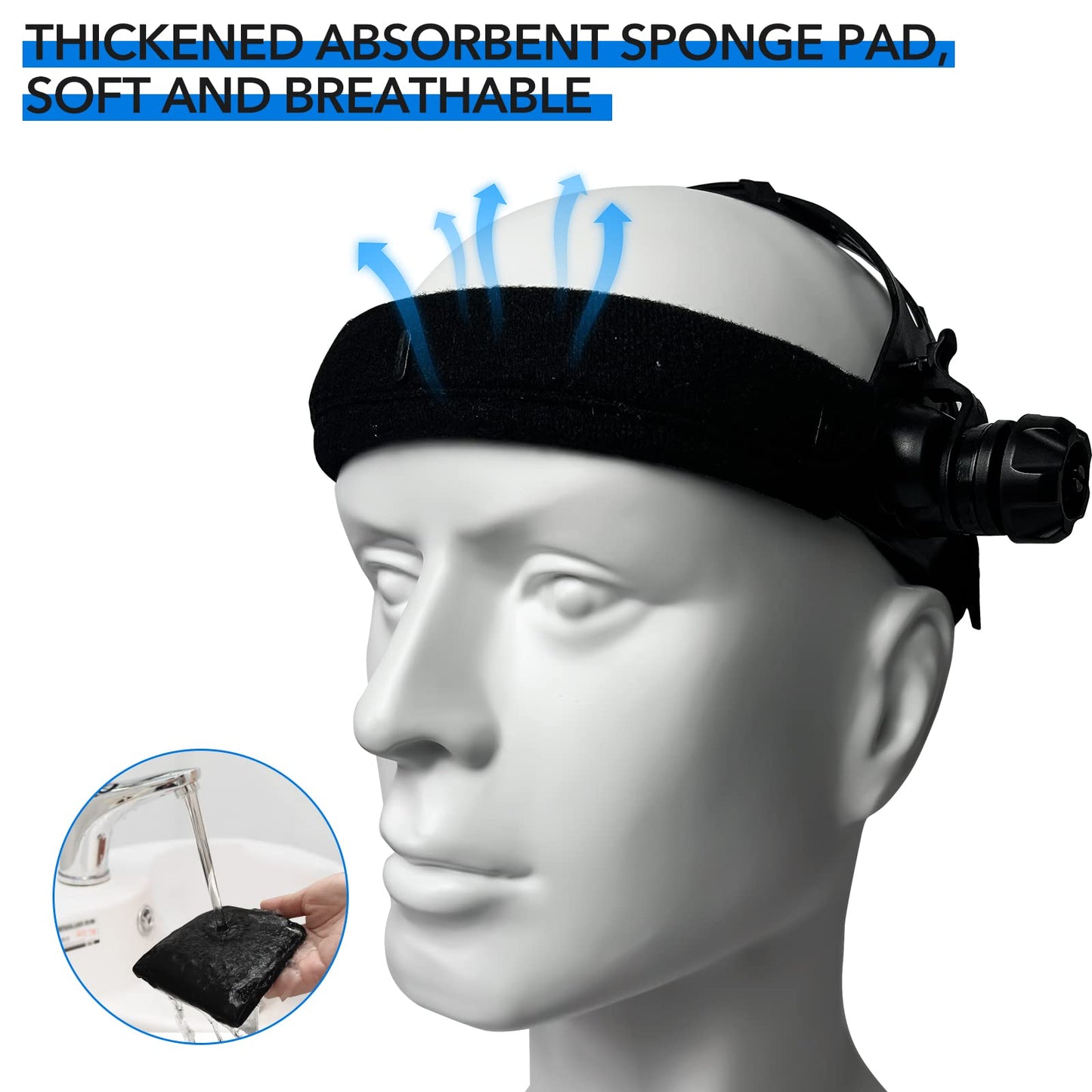 TRQWH Welding Helmet Headgear - Welding Hood Headgear Replacement Headgear Welding Helmet Accessories Welding Headgear with Sweatband for Square Hole Welding Helmet, Adjustable