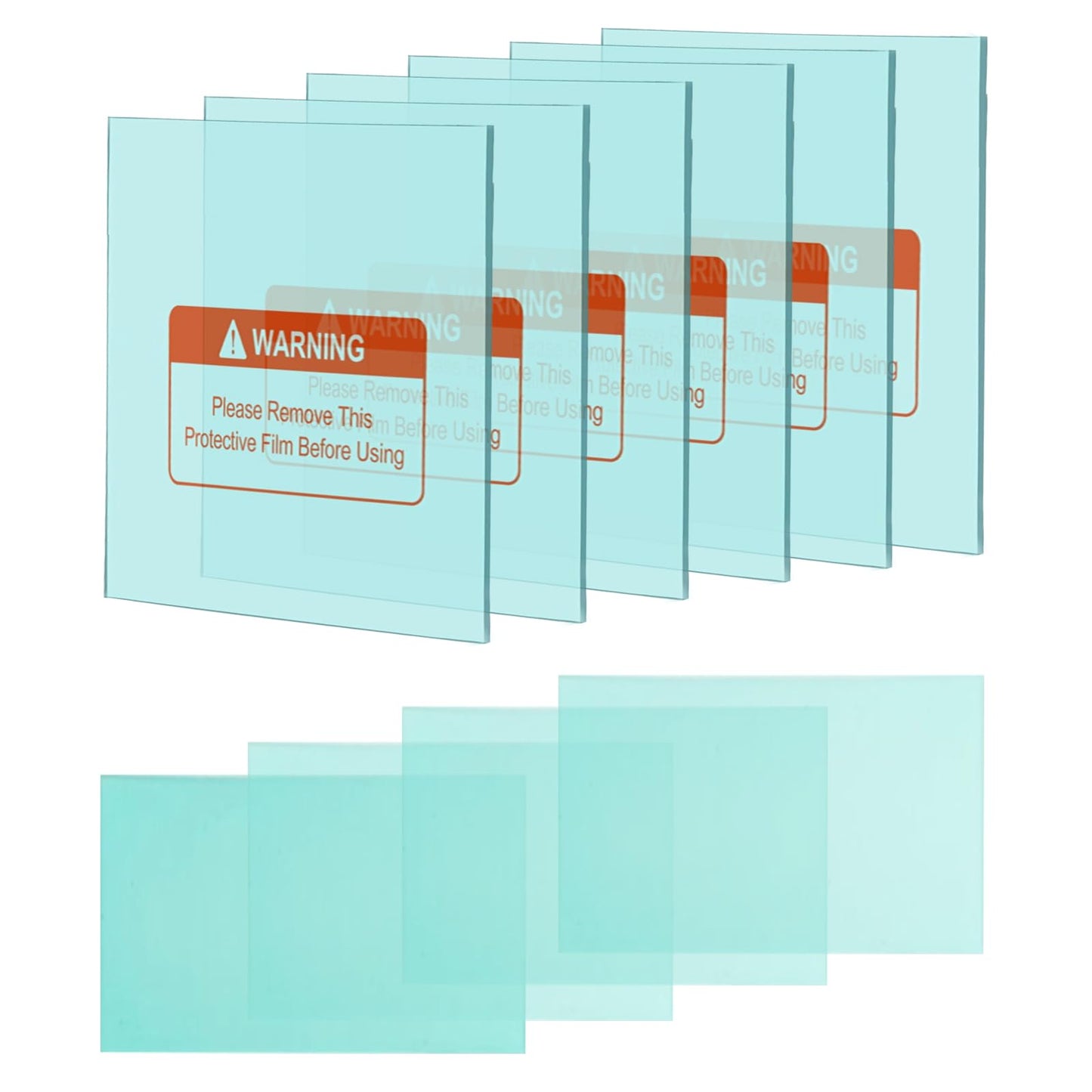 TRQWH 10 PCS Welding Helmet Lens Clear Cover 6 Outer (5.4"x4.8") 4 Inner (4.1"x3.4") Replaceable Protective Cover Lens Welding Accessories