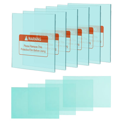 TRQWH 10 PCS Welding Helmet Lens Clear Cover 6 Outer (5.4"x4.8") 4 Inner (4.1"x3.4") Replaceable Protective Cover Lens Welding Accessories