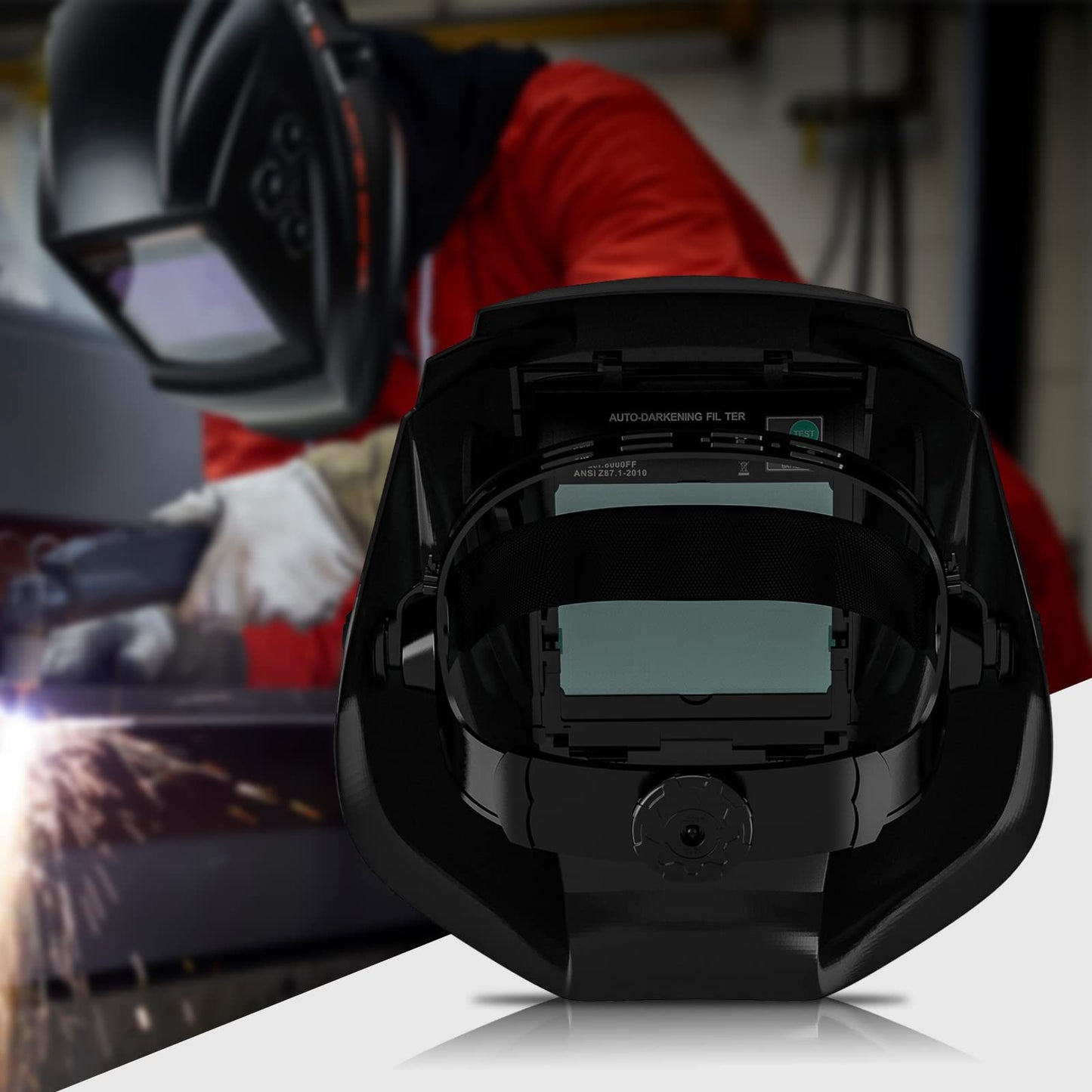 TRQWH Welding Helmet Headgear - Welding Hood Headgear Replacement Headgear Welding Helmet Accessories Welding Headgear with Sweatband for Square Hole Welding Helmet, Adjustable