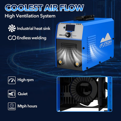 TRQWH 255A Welding Machine 110V/220V Stick Welder ARC Welder Machine IGBT Inverter Mini MMA Welder Tig/Mig Portable Welding Machine(255A)