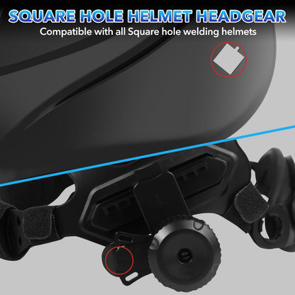 TRQWH Welding Helmet Headgear - Welding Hood Headgear Replacement Head Gear Welding Helmet Accessories with Sweatband for Round/Square Hole Helmet (Square Hole)