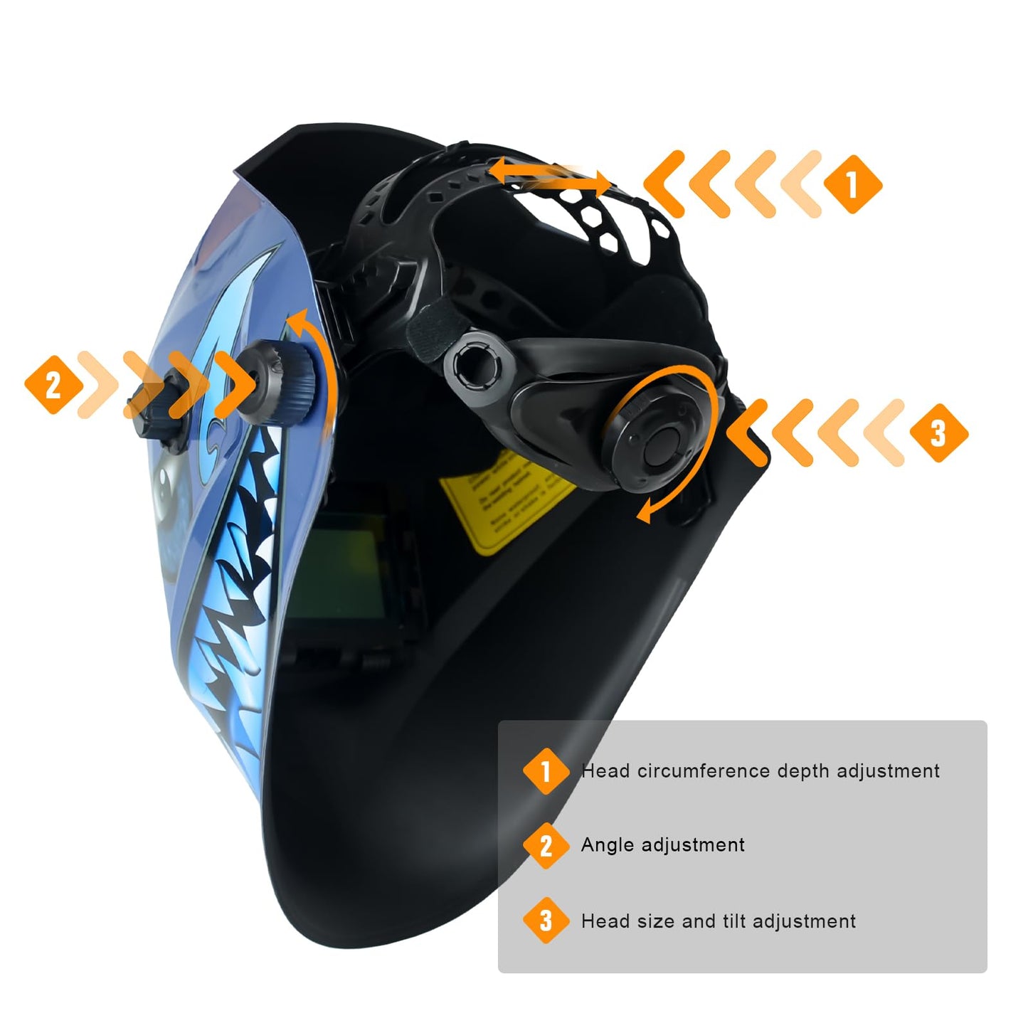 TRQWH Replacement Headgear for Welding Helmet - Square Hole Welding Hood Headgear Comfortable & Flexible Welding Helmet Headgear Welding Helmet Accessories