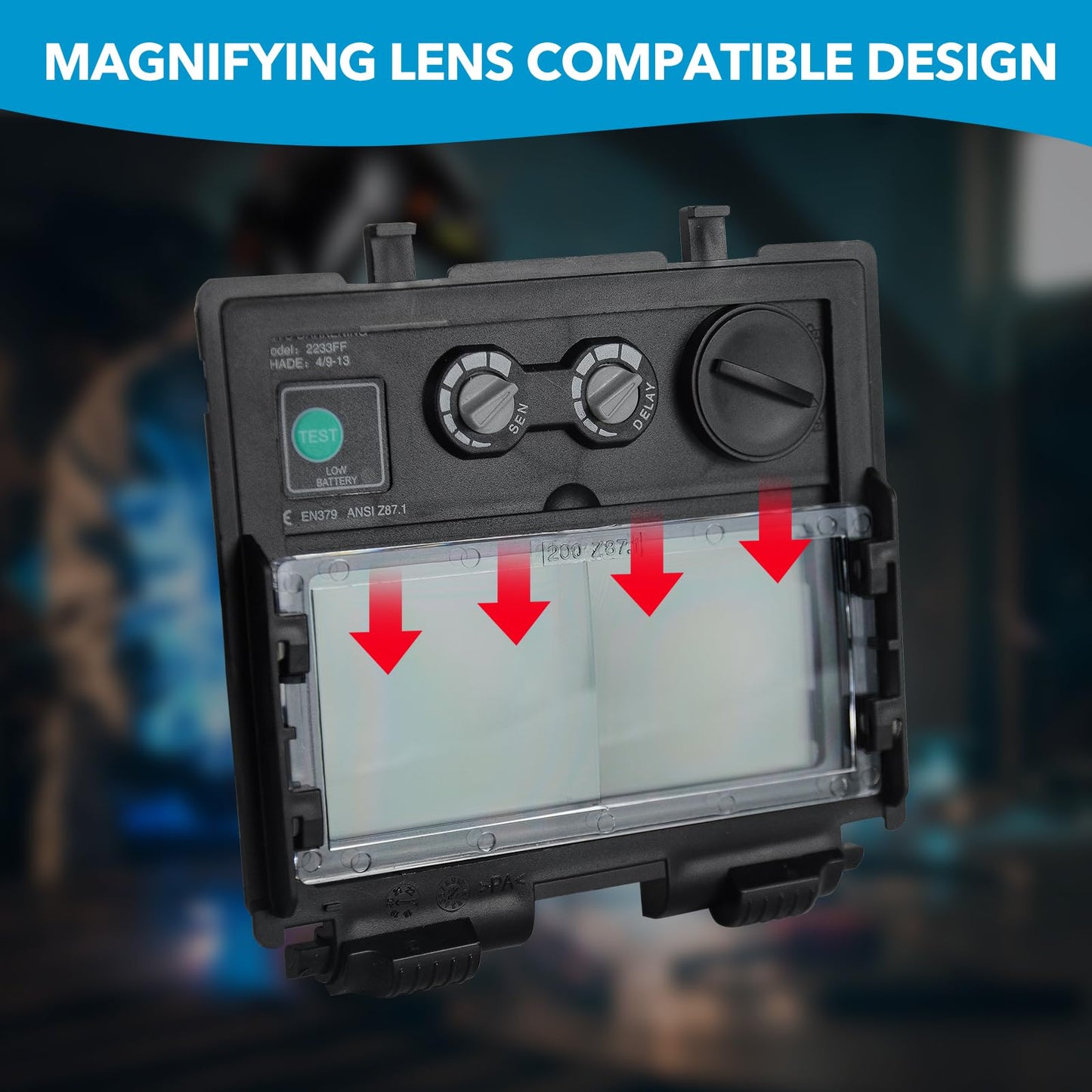 TRQWH Welding Helmet Magnifying Lens 2.0/2.5/3.0 Diopter Eye-Protecting Welder Accessories Magnifier Cheater Lens (S-2.0 Diopter)