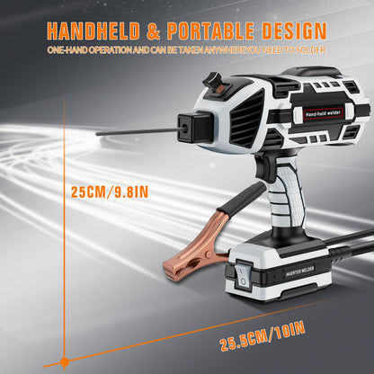 YesRight Welding Machine Handheld 110V 120Amp Portable ARC Welder Gun Hand Held Welder Machine with IGBT Inverter 5 Variable Current Adjustment for 1/16''-1/8'' Welding Rods