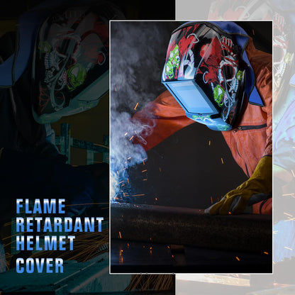 TRQWH Welding Helmet Bib Cover Extended Split Wrap-Around Helmet Back Cover with Press Fit Seal, for Most Welding Helmets (TRQ-WHKZZ)