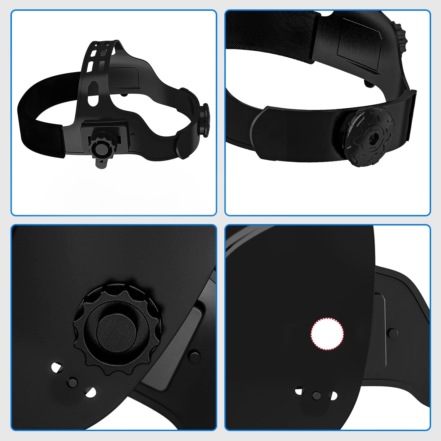 TRQWH Replacement Welding Helmet Headgear Adjustable Welding Hood Headgear with Sweatband Welder Helmet Accessories for Round Hole Welding Helmet