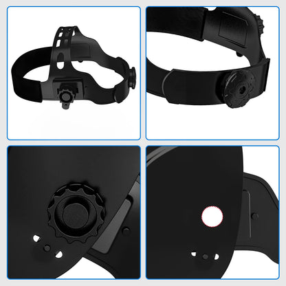 TRQWH Replacement Welding Helmet Headgear Adjustable Welding Hood Headgear with Sweatband Welder Helmet Accessories for Round Hole Welding Helmet
