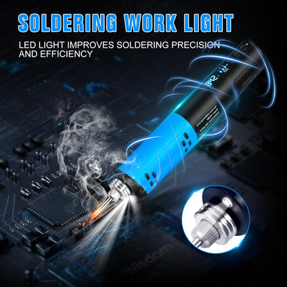 YesRight Soldering Iron Kit, Portable Soldering Gun with LED Digital Display, 392-842°F Adjustable Temperature Cordless Soldering Iron Pen Tool with 3 Soldering Tips for Precision Repair DIY