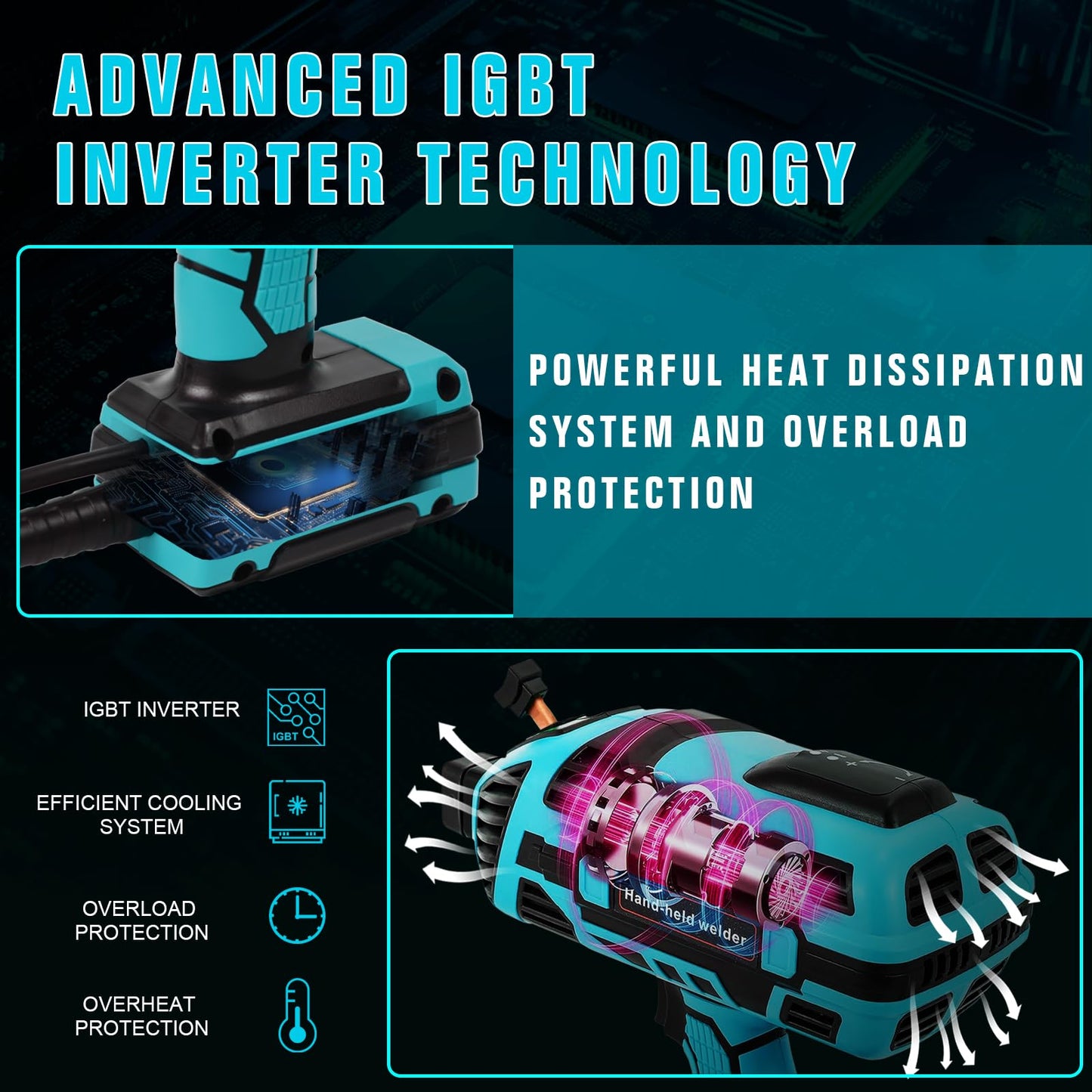 TRQWH 120A Welding Machine Handheld 110V Portable Stick Welder ARC Welder Machine IGBT Inverter Mini MMA Welder Machine Fit for 1/16"-1/8" Rods (TRQ-WM120BLUE)