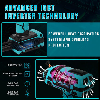 TRQWH 120A Welding Machine Handheld 110V Portable Stick Welder ARC Welder Machine IGBT Inverter Mini MMA Welder Machine Fit for 1/16"-1/8" Rods (TRQ-WM120BLUE)