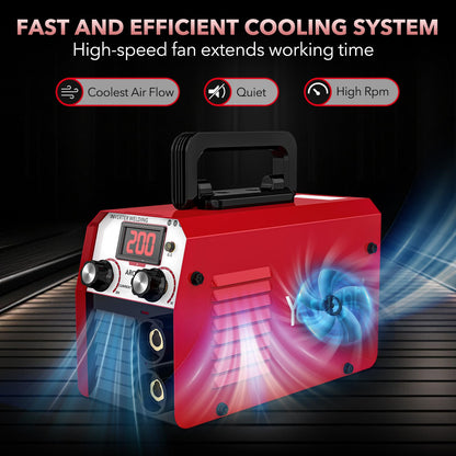 YesRight 200A Mini Stick Welder 110V Portable Welding Machine, IGBT Inverter Arc Welder Machine with Hot Start Arc Force Anti-Stick, for Beginners and Professionals Welder