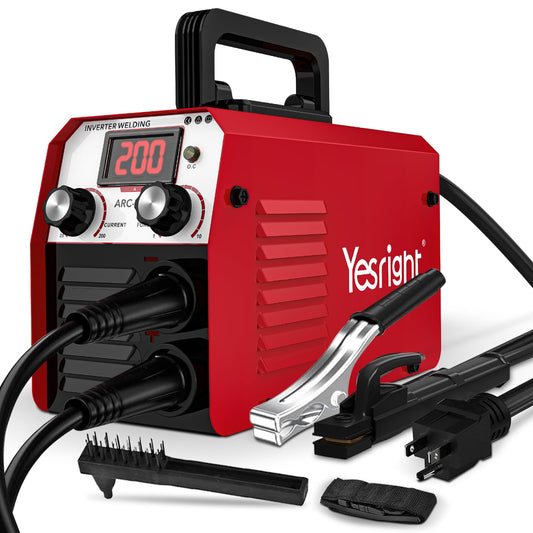 YesRight 200A Mini Stick Welder 110V Portable Welding Machine, IGBT Inverter Arc Welder Machine with Hot Start Arc Force Anti-Stick, for Beginners and Professionals Welder
