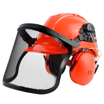 YesRight Chainsaw Helmet with Face and Ear Muffs, Forestry Safety Helmet for Mowing, Trimming, Yard Work, Landscaping, Construction and Weed Whacking