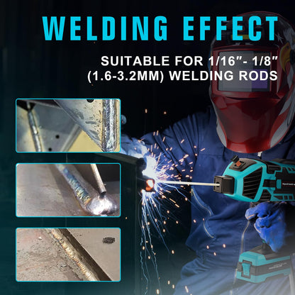 TRQWH 120A Welding Machine Handheld 110V Portable Stick Welder ARC Welder Machine IGBT Inverter Mini MMA Welder Machine Fit for 1/16"-1/8" Rods (TRQ-WM120BLUE)