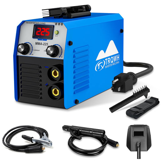 TRQWH Welding Machine 110V/220V Stick Welder ARC Welder Machine IGBT Inverter Mini MMA Welder Tig/Mig Portable Welding Machine (TRQ-MMA225)