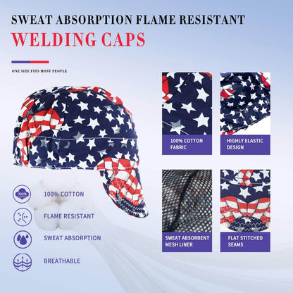 Auto Darkening Welding Helmets with Light & 3 Pcs Welding Caps