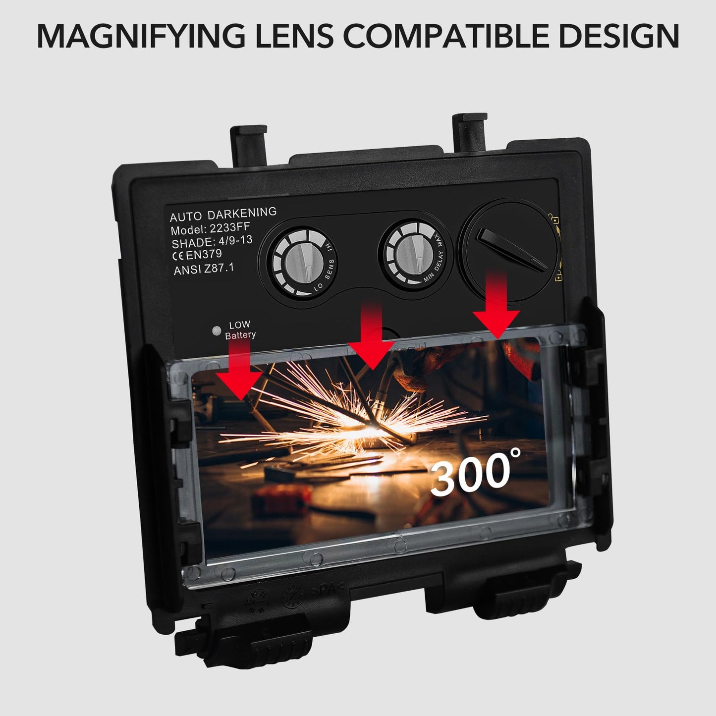 TRQWH 2/Pack Welding Helmet Magnifying Lens 1.0/1.5/2.0/2.5/3.0 Diopter Eye-Protecting Welder Accessories Magnifier Cheater Lens (3.0 Diopter)