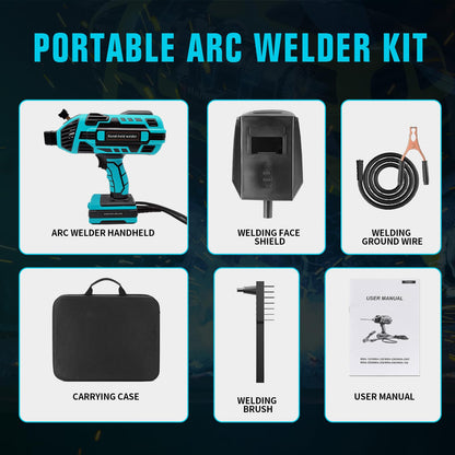 TRQWH 120A Welding Machine Handheld 110V Portable Stick Welder ARC Welder Machine IGBT Inverter Mini MMA Welder Machine Fit for 1/16"-1/8" Rods (TRQ-WM120BLUE)